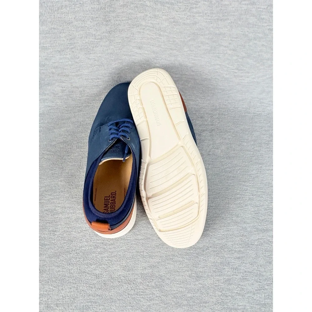 Samuel Hubbard Rafael Lace Up Shoes Mens 9.5 W Blue Navy Nubuck Leather Lace Up
